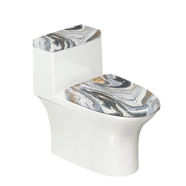 KUIFORTI Marble Toilet Tank Lid Cover Set of 2 Pack Toilet Seat Cover for Bathroom Decor Toilet Cover Fits Most Size Toilet Tanks & Lids