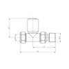 Noir Straight Towel Radiator Valves Matte Black Round 15mm *Twin