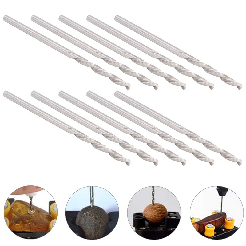 Micro Drill Bit Set, Jewelry Drill 10Pcs 1.75mm Hand Drill