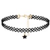Olbye Elastic Choker Star Necklace Black Tattoo Choker Necklaces for