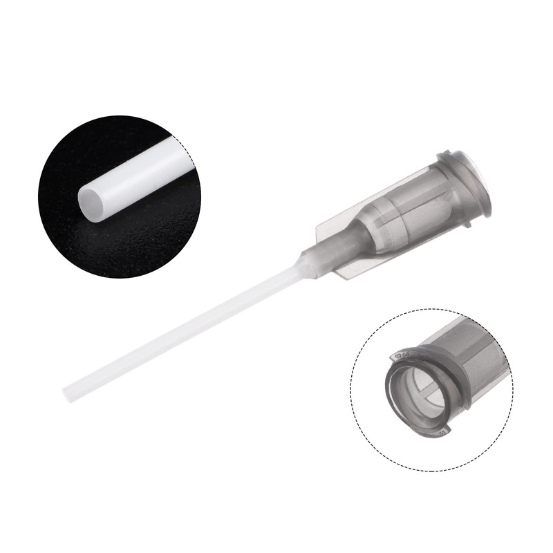 uxcell 20 Pcs 16G Plastic Dispensing Needles, 1" PTFE Glue