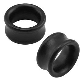 KODAA Jewelry Vintage Black Natural Organic Wood Ear Gauges Flesh Tunnel Plugs Stretcher Gauge Earrings (Gauge=1/2"(12mm))