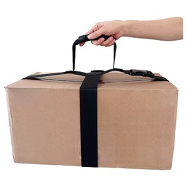 Box Carrying Strap with Handle - SnowGesh Portable Handle Securing Straps for Heavy Boxes, Moving Straps Adjustable Cross Style Lifting Belt, Ideal for Moving, Luggage, Groceries(74.8 inch)