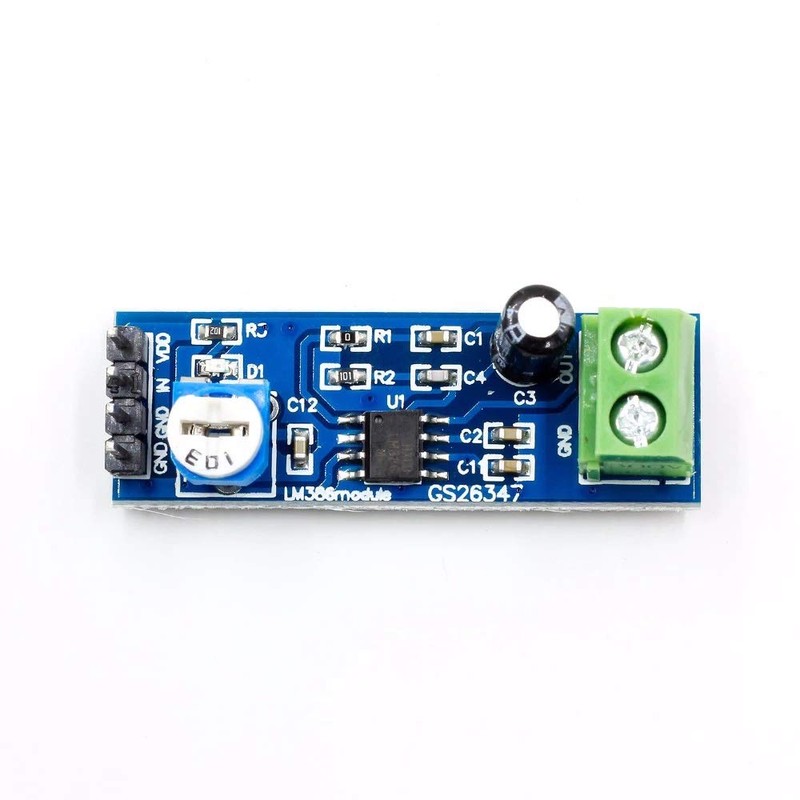 LM386 Audio Amplifier Module 200 Times 5V-12V Input 10K Resistance