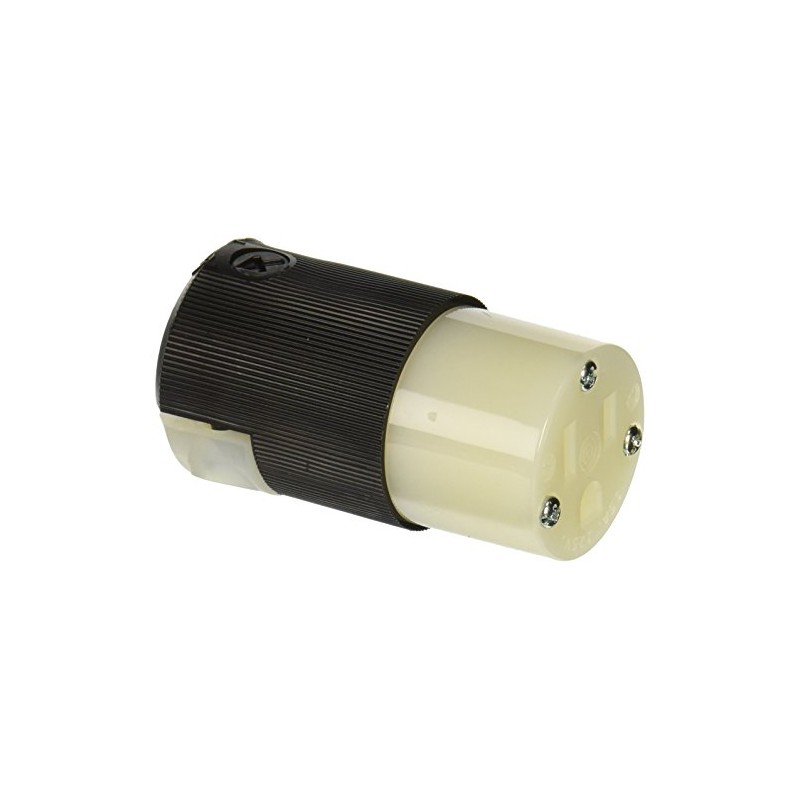 Hubbell HBL5269C Connector, 15 amp, 125V, 5-15R, Black/White