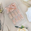 24Pcs Almond Press on Nails Medium Fake Nails with Star