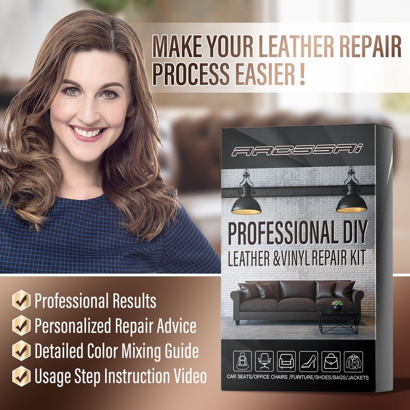 Leather Repair Kit for Furniture, Sofa, Jacket, Car Seats and