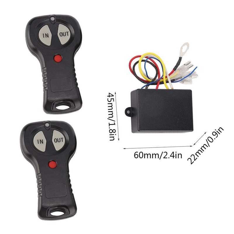 Yctze 1 Pair of 12 V Universal Wireless Winch Remote