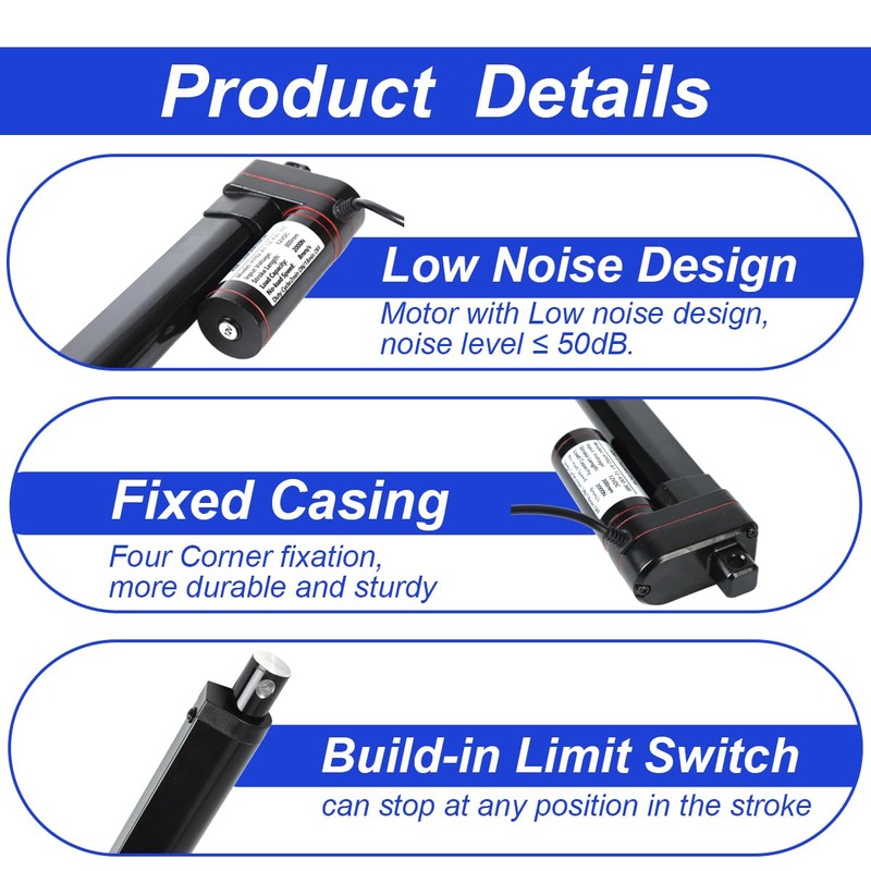 KM-LINEARTECH 16" 440lbs 12V Electric Linear Actuator Motor 16 inch