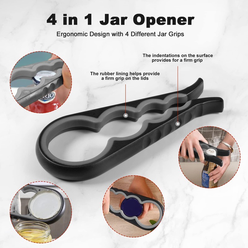 Jar Opener for Weak Hands - 5 Pack Bottle Openers