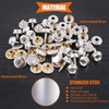 Rustark 120 Pcs Sliver Fastener Screw Snaps Boat Canvas Cover