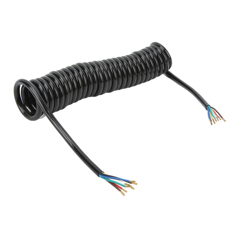 Trailer Extension Coiled Cable 12.8ft 20AWG 7 Core Polyurethane Copper