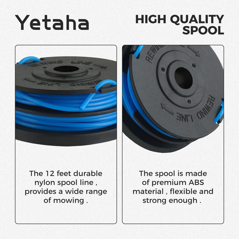 Yetaha KST-120X String Trimmer Spool Replacement Compatible with Kobalt KST
