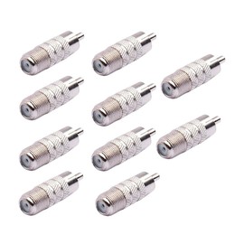 FLAMEER 10 Pcs Converter Connector Converter Adapter Converter Plug F Type RCA Female to Male