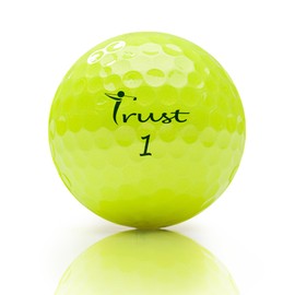 Trust Golf Ball Bison XL, K8 Reactive Core, Urethane Cover, High Compression for Long Game Players, Yellow (4 Dozen / 48 Balls)
