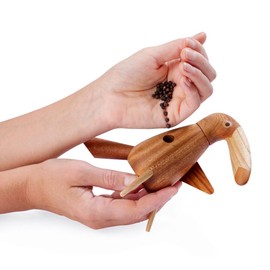 Pepperbird Pepper Mill with Ceramic Grinder, Pepper Bird, Tucan, Designer: Tonn-P, Spring Copenhagen Natural Wood