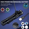 DARKDAWN UV Flashlight 365nm, LED Blacklight Flashlight, USB Rechargeable flashlights,