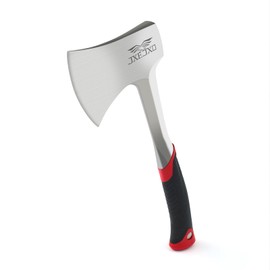 Camping Axe & Hatchets - 14.4" Camping Hatchet with Forged Steel Construction & Ergonomic Shock-Absorbing Grip (Red