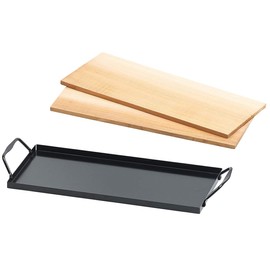 Rosenstein & Söhne Cedar Wood Boards: 2 Cedar Wood Grill Boards for Charcoal & Gas Grills, with Metal Frame (Smoking Grill Boards, Grill Planks, Grill Plates)