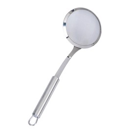 Restaurantware 11.5 in Stainless Steel Fine Mesh Strainer - German Standard Sieve Sifter with Ergonomic Handle, Dishwasher Safe - Reinforced Metal Food Strainer for Quinoa, Soup, Sauce, Baking