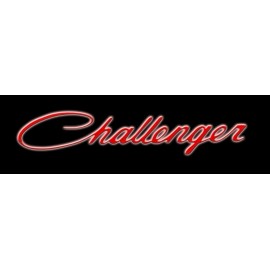 Dodge Challenger Script Logo Metal Sign: 6x18" & Free Shipping