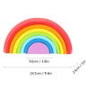Wooden Rainbow Colored Arch Bridge Building Blocks DIY Assembly Educational