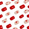 Valentine's Day Press on Nails Short Square False Nail with