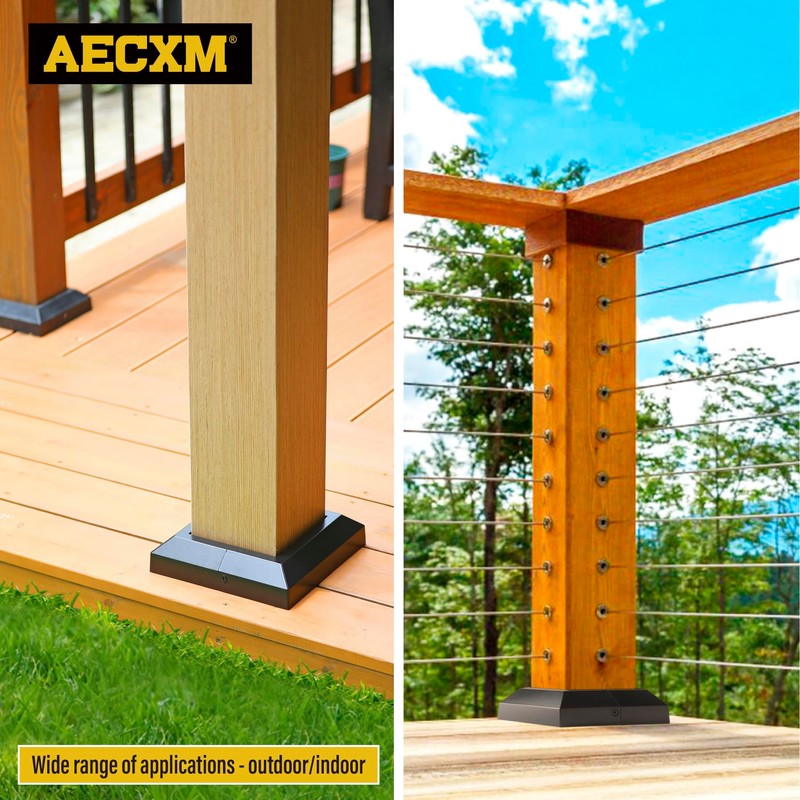 AECXM Deck Post Covers (2, Post 6″-Actual: 5.5″)