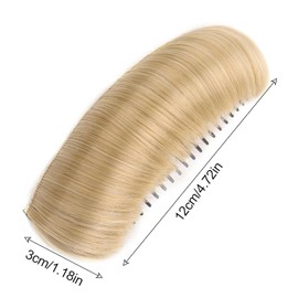 Gold Hair Bun Styling Pad, Invisible Fluffy False Clip, Thickening Insert for Women