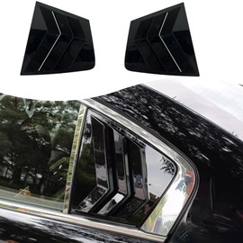 MUXEE Window Louver，for 8TH Honda Accord 2008 2009 2010 2011 2012, ABS Print Sport Window Decorative Covers, Exterior Trim Accessories - Bright Black
