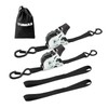 TUMAX Retractable Ratchet Tie Down Straps(2PK) with S-Hooks, Max Break
