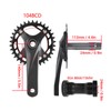 Kids Cycle Crankset, 34T Aluminum Alloy Cycle Chainring Crank Arm