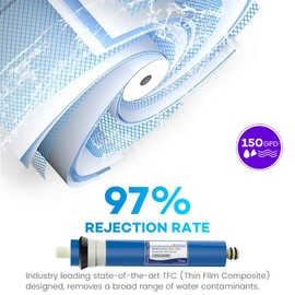 RO Umkehrosmose Membran, 2012-150 GPD Haushalt RO Wasserfilter, Universal Kompatibel Ersatzfilter Passend, 150GPD Umkehrosmose RO Membran Ersatz für Home Umkehrosmosewasserfilter