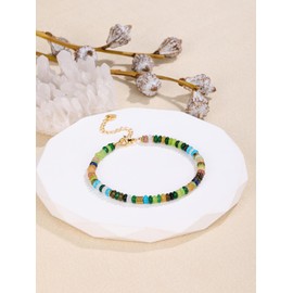 JSDDE Crystal Beads Bracelet for Women Multicoloured Crystal Bracelets Healing Gemstone Bracelet Gifts for Girls Green