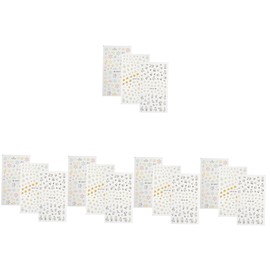 Healvian 15pcs Embossed Nail Art Stickers Decorative Flower Nail Decals for Home Salon Use Skin-Friendly Easy to Apply Remove for Weddings Parties Events