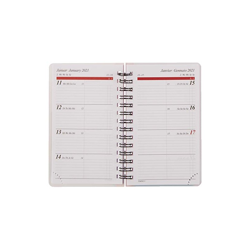 rido/idé 7011104011 Pocket Calendar Model Timing 3, 2 Pages =