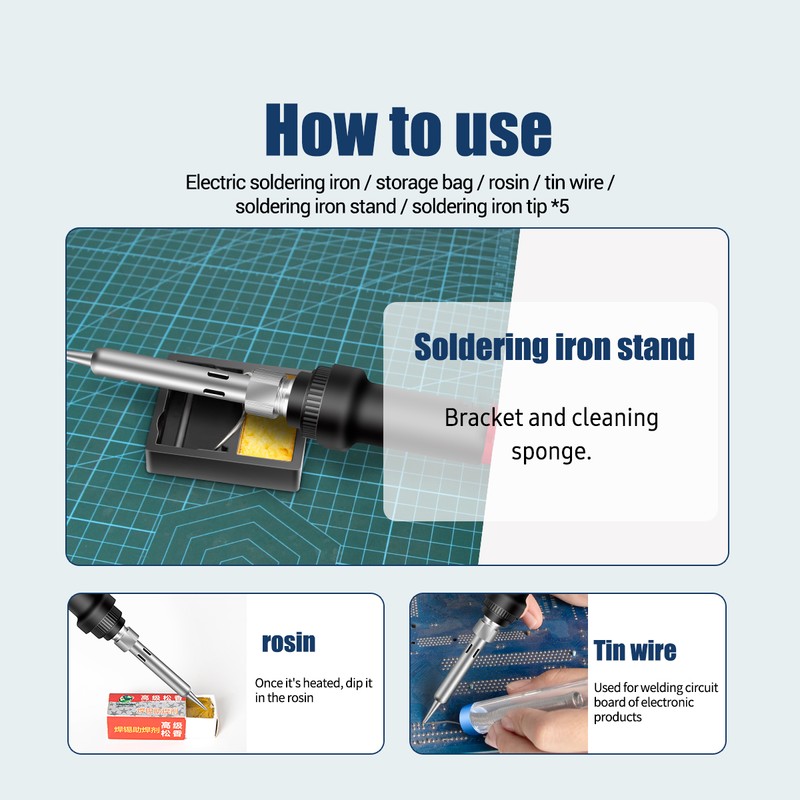 ANENG SL101 60W Electric Soldering Iron Kit 6-Level Adjustable Temperature