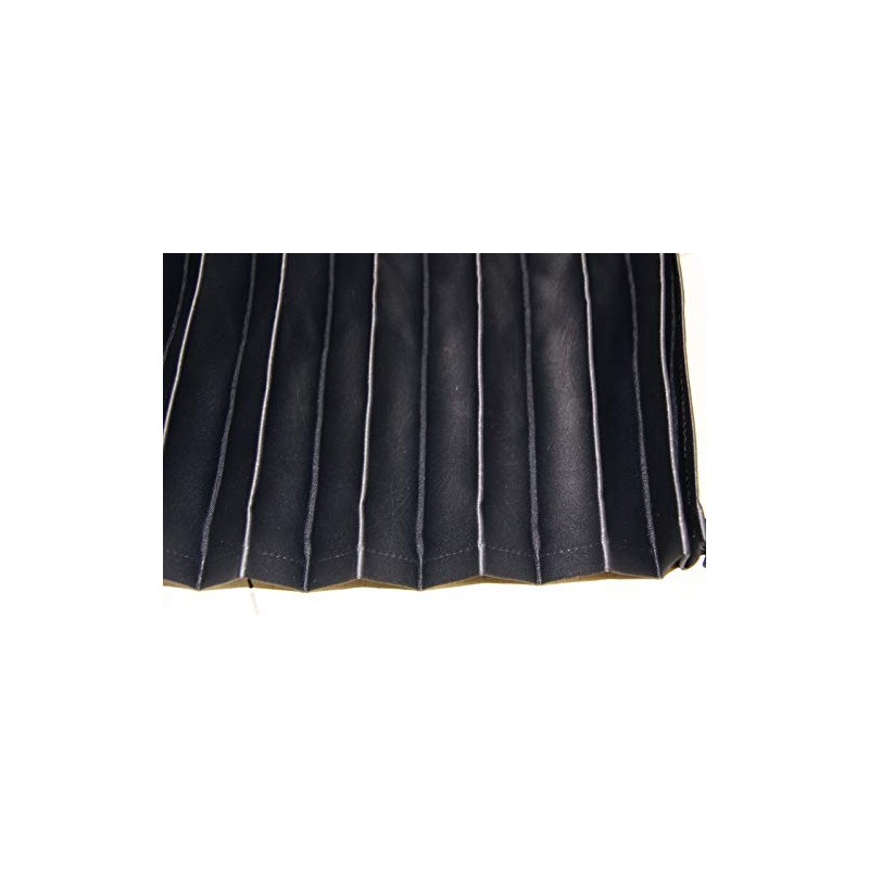 Track Curtain, Pleated Rear Curtain, Black, Leather Style, Grade 3