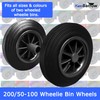 Wheelie Bin Wheel Replacement Wheels 200mm Nose Wheel for Domestic