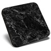 Great Single Coaster Square - Black Marble Effect Art Rock