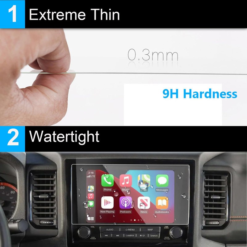 TTCR-II Compatible with 2022-2024 Nissan Frontier Screen Protector 9 Inch,