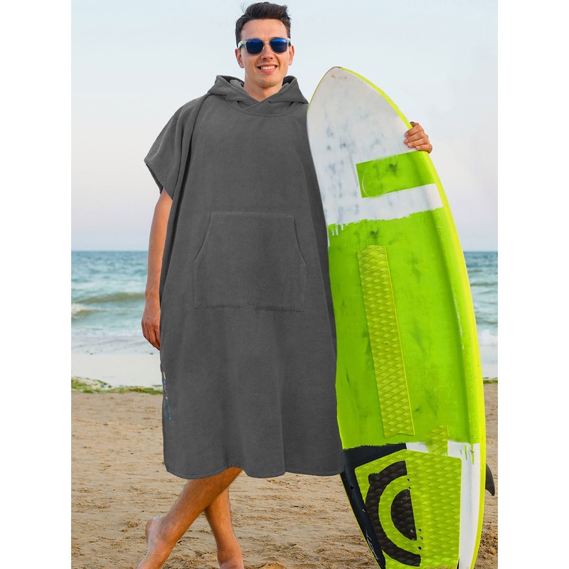 SUN CUBE Surf Poncho Changing Robe with Hood, Thick Quick