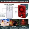 Qualirey 4 Pcs Solar Outdoor Motion Sensor Alarm Animal Deterrent