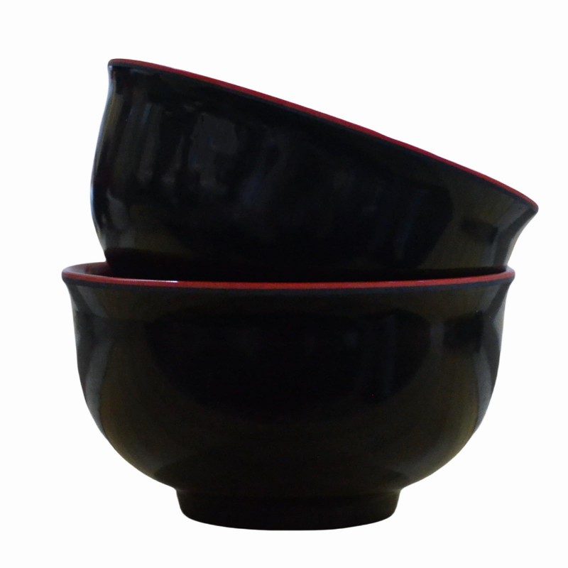 FISDEN 10 Pack Miso Soup Bowl with Spoon, Unbreakable Melamine