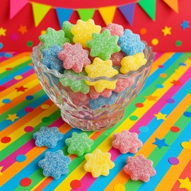 Assorted Bursts Sour Stars Gummy Candy 1 Pound