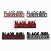 2Pc Black Girl Edition Emblem 3D Fender Badge Car Truck
