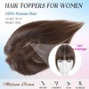 Carendia Hair Toppers for Women Real Human Hair, 360° Cover