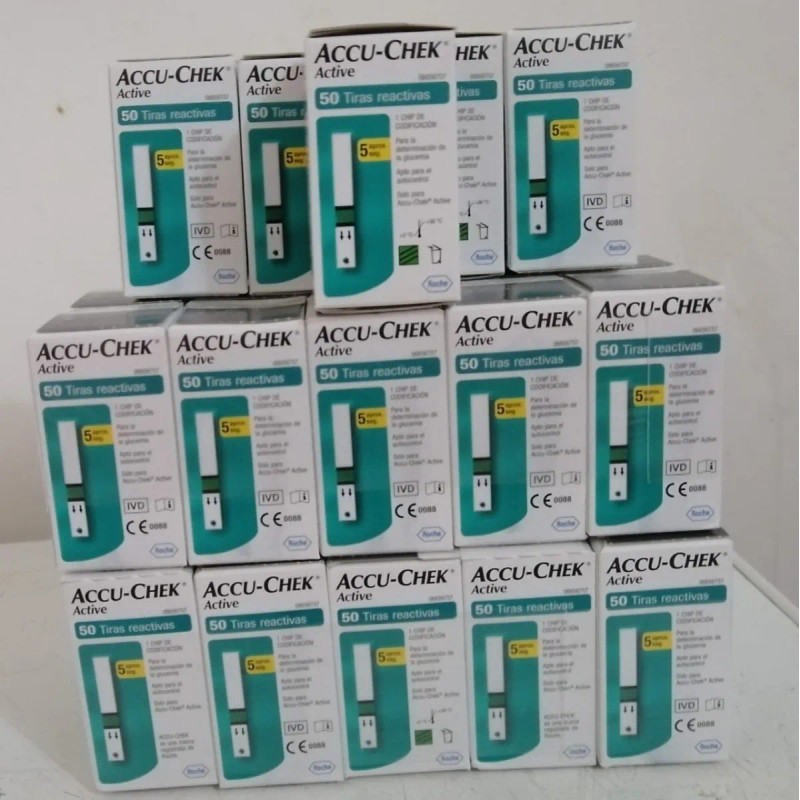 Tiras Reactivas Accu Chek Active Caja 50und Color Blanco