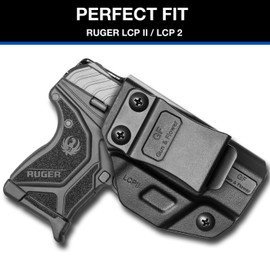 IWB Holster Compatible with Ruger LCP 2/LCP II, Polymer and Kydex Inside Waistband Holster for Concealed Carry LCP II | Adj. Cant & Retention | Fiber-Reinforced Polymer & Kydex Available