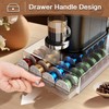 Coffee Pods Acrylic Holder PETG Drawer Compatible with Nespresso Vertuo